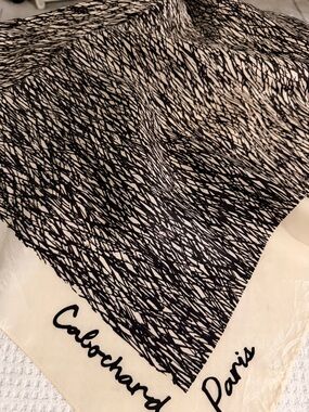 Cabochard  Paris  Brown & Cream Patterned Scarf Vintage